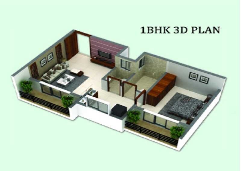 1 BHK 386 Sq. Ft. Apartment