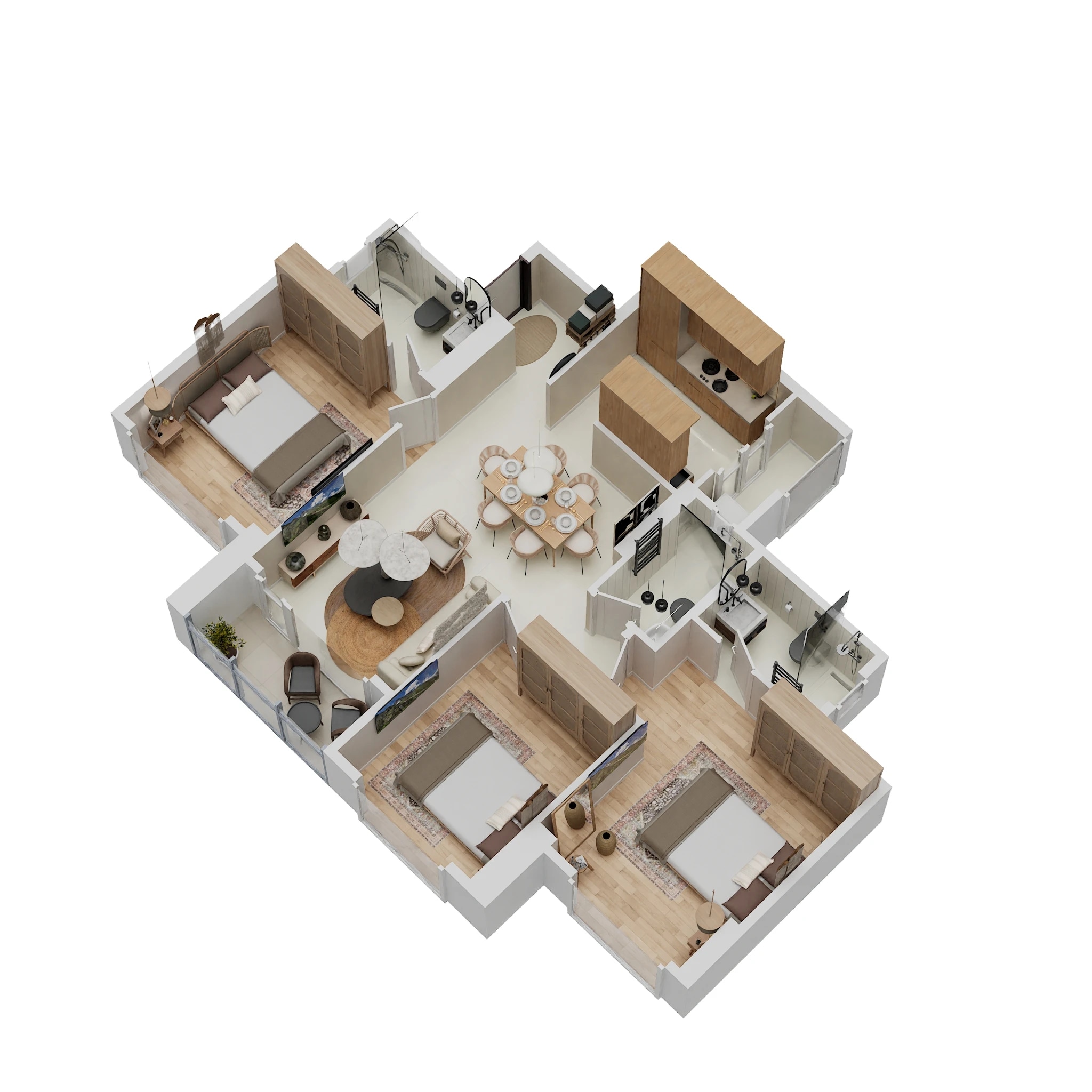 3 BHK 871 Sq. Ft. Apartment