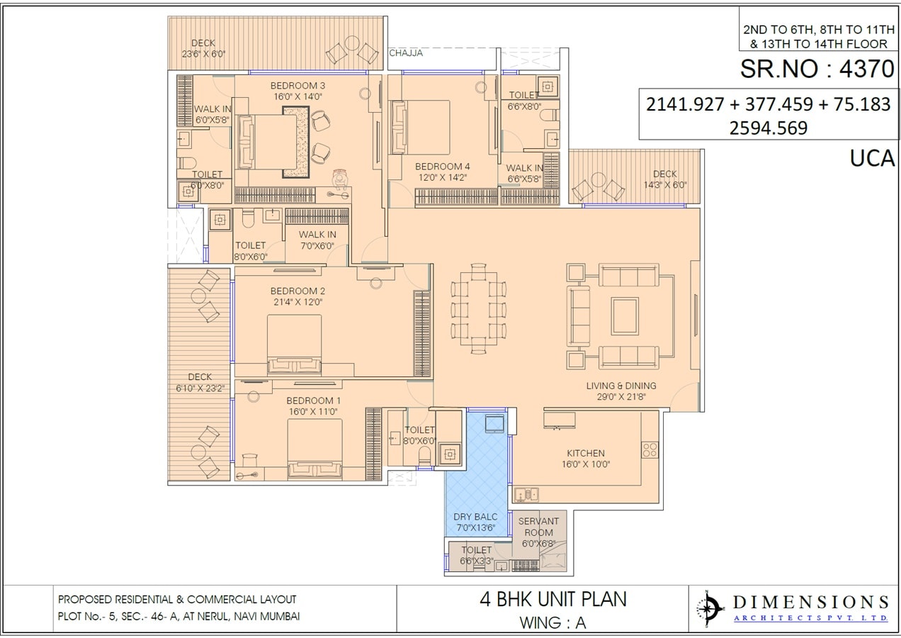 4 BHK 2142 Sq. Ft. Apartment