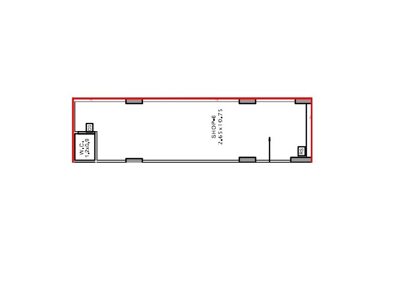 Floor plan of 203 Sq. Ft. Retail Shop in Dhriti Aura, Navi Mumbai