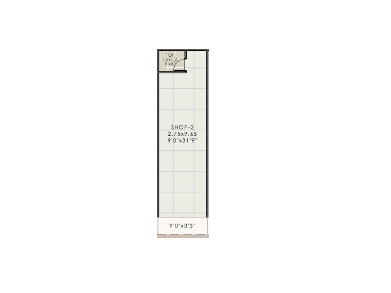 Floor plan of 286 Sq. Ft. Retail Shop in DN Heritage, Navi Mumbai
