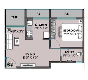 1 BHK 264 Sq. Ft. Apartment in Doshi Diya Homes