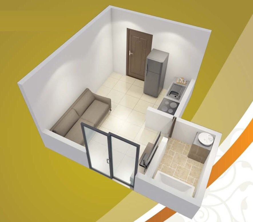 Floor plan of 229 Sq. Ft. Studio in Dreams Park Neral, Navi Mumbai