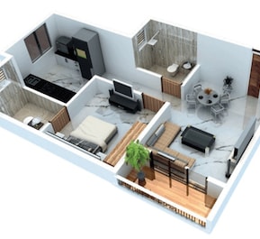 1 BHK 301 Sq. Ft. Apartment in Elcarim Enclave