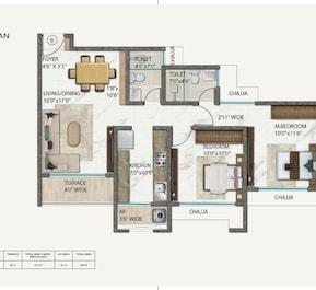 2 BHK 632 Sq. Ft. Apartment in Ellora Rainbow Life