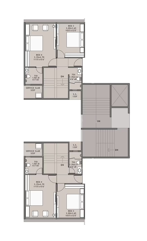 4 BHK 1426 Sq. Ft. Apartment in Experio Platinum Westwoods