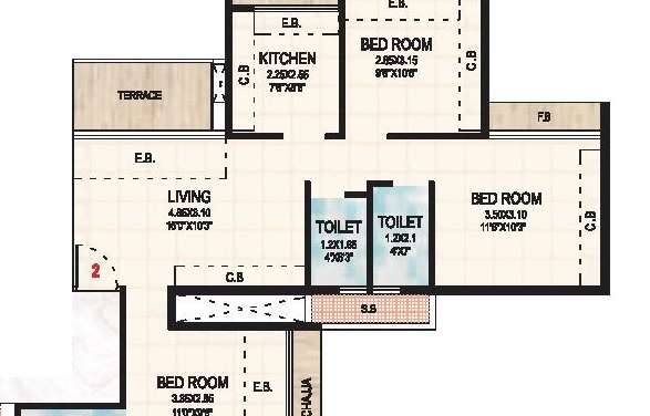 gami asters apartment 3 bhk 529sqft 20215611135636