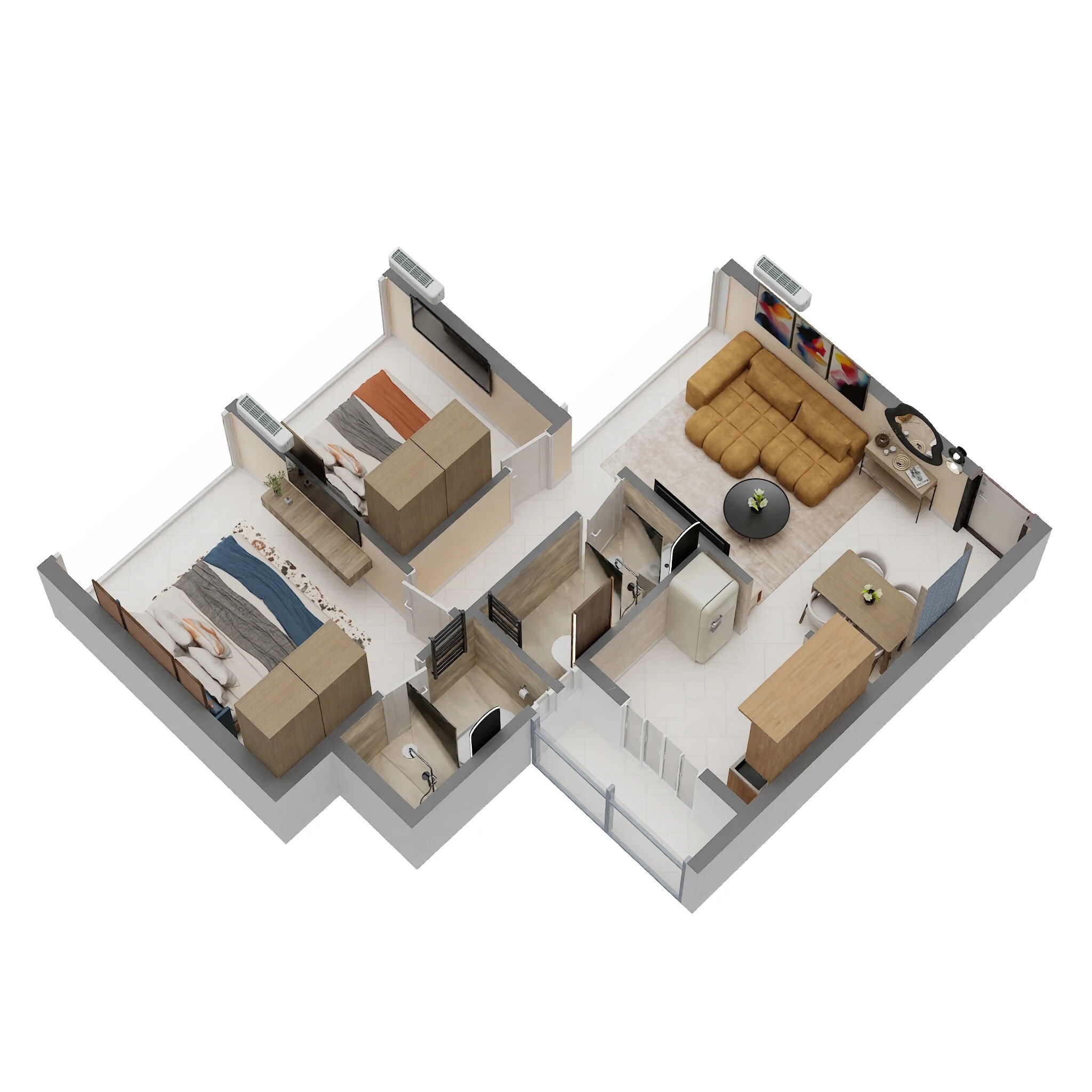 2 BHK 461 Sq. Ft. Apartment