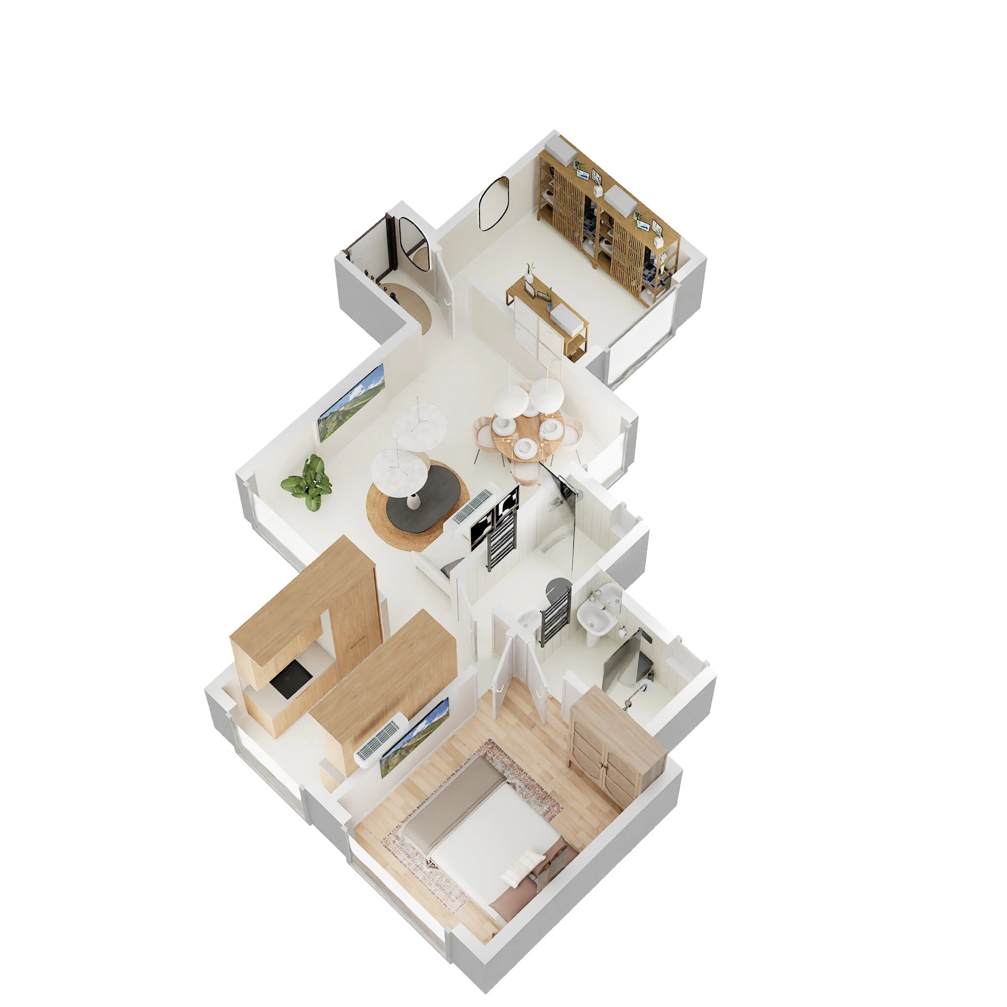 Floor plan of 1 BHK 442 Sq. Ft. Apartment in Gami Telon, Navi Mumbai