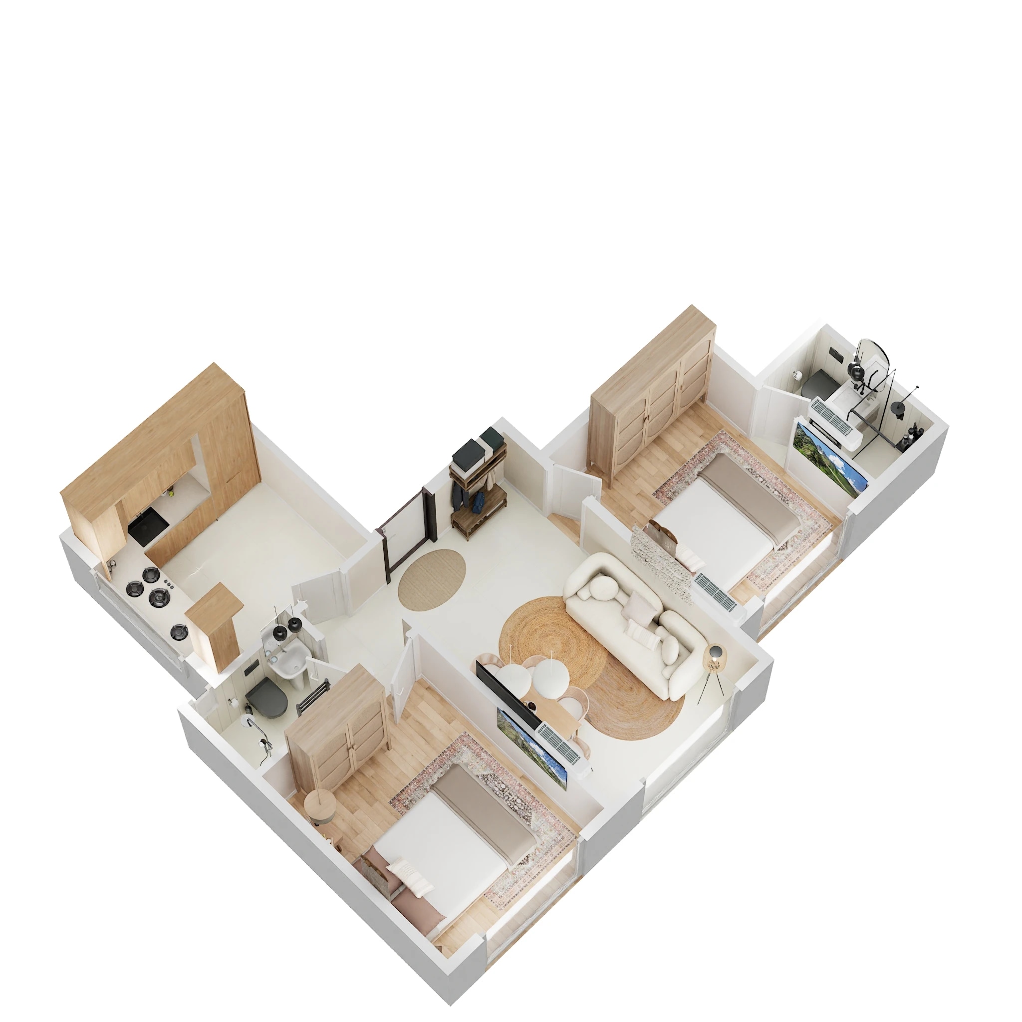 2 BHK 572 Sq. Ft. Apartment