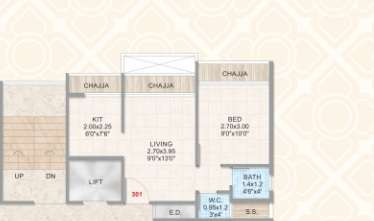 1 BHK 222 Sq. Ft. Apartment in GRK Orion Corner