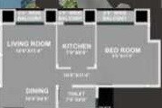 Floor plan of 1 BHK 805 Sq. Ft. Apartment in Group 9 Vireshwar, Navi Mumbai