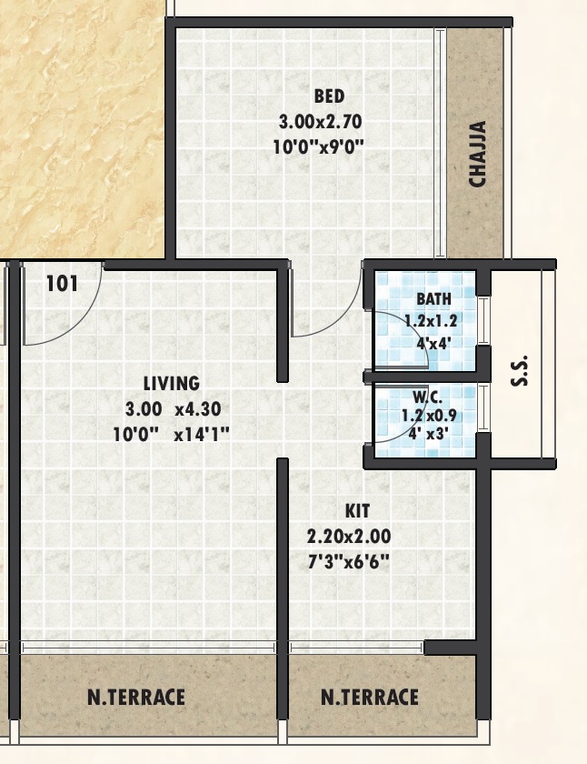 1 BHK 341 Sq. Ft. Apartment in Gurukrupa Shreepati Avenue