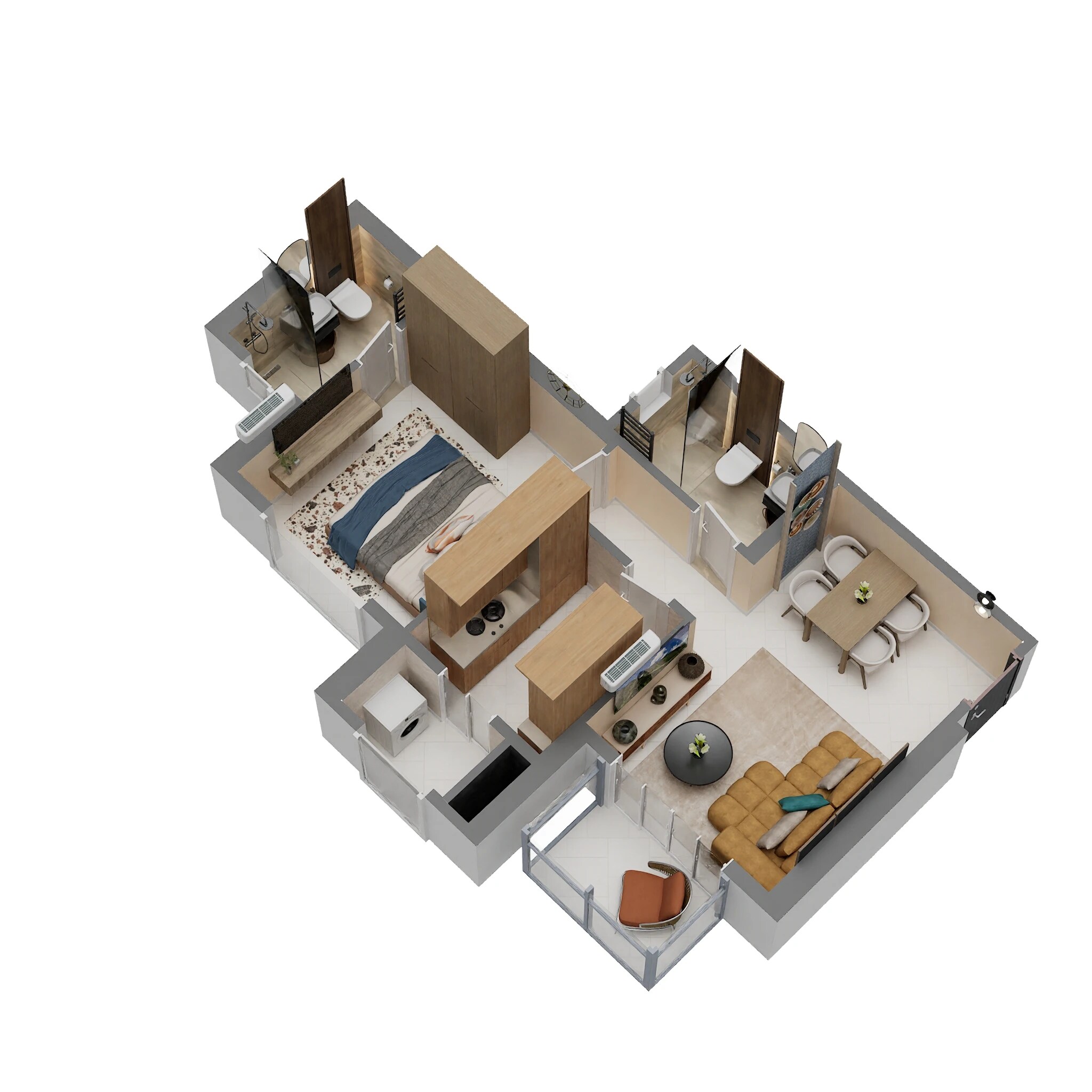 1 BHK 589 Sq. Ft. Apartment