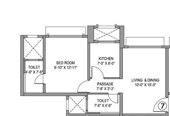 1 BHK 492 Sq. Ft. Apartment