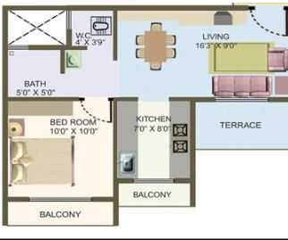 1 BHK 342 Sq. Ft. Apartment in Hyde Park CHS