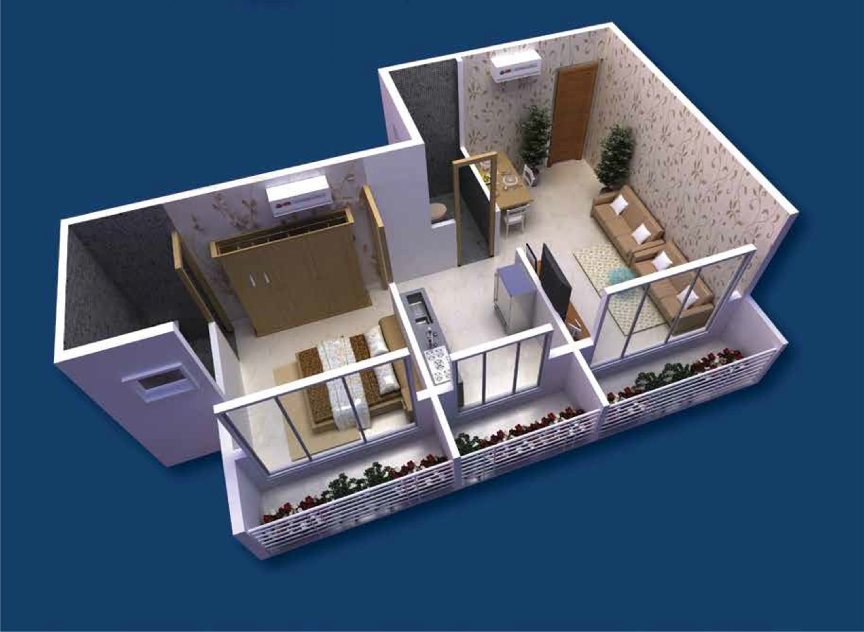 1 BHK 310 Sq. Ft. Apartment in Infinity Metro Corner