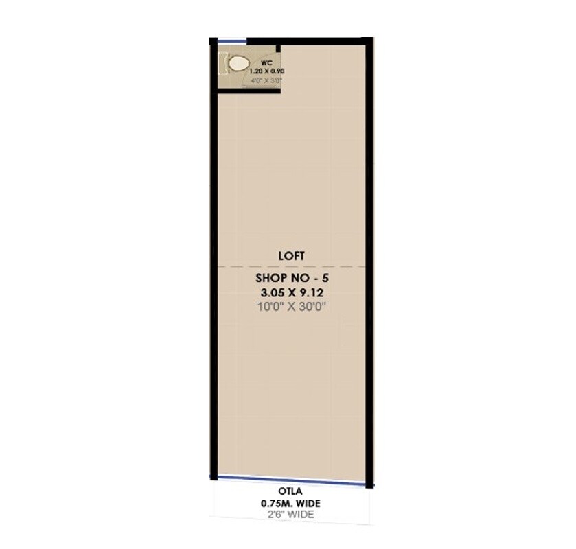 Floor plan of 446 Sq. Ft. Retail Shop in JPrime Venkatesha Harmony, Navi Mumbai