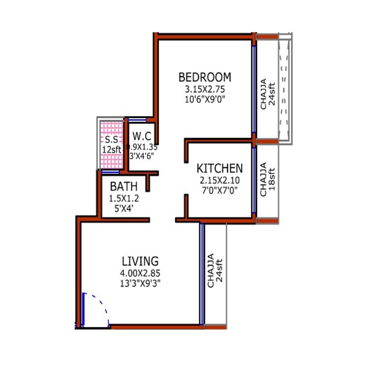 juhi niharika absolute apartment 1 bhk 417sqft 20241703171734