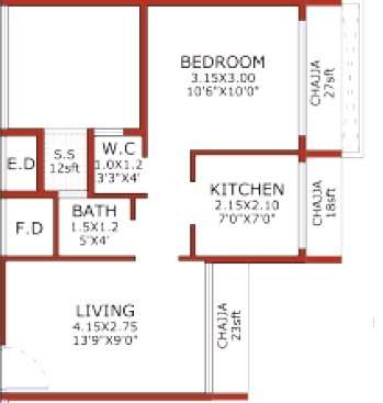 juhi niharika absolute apartment 1bhk 470sqft41