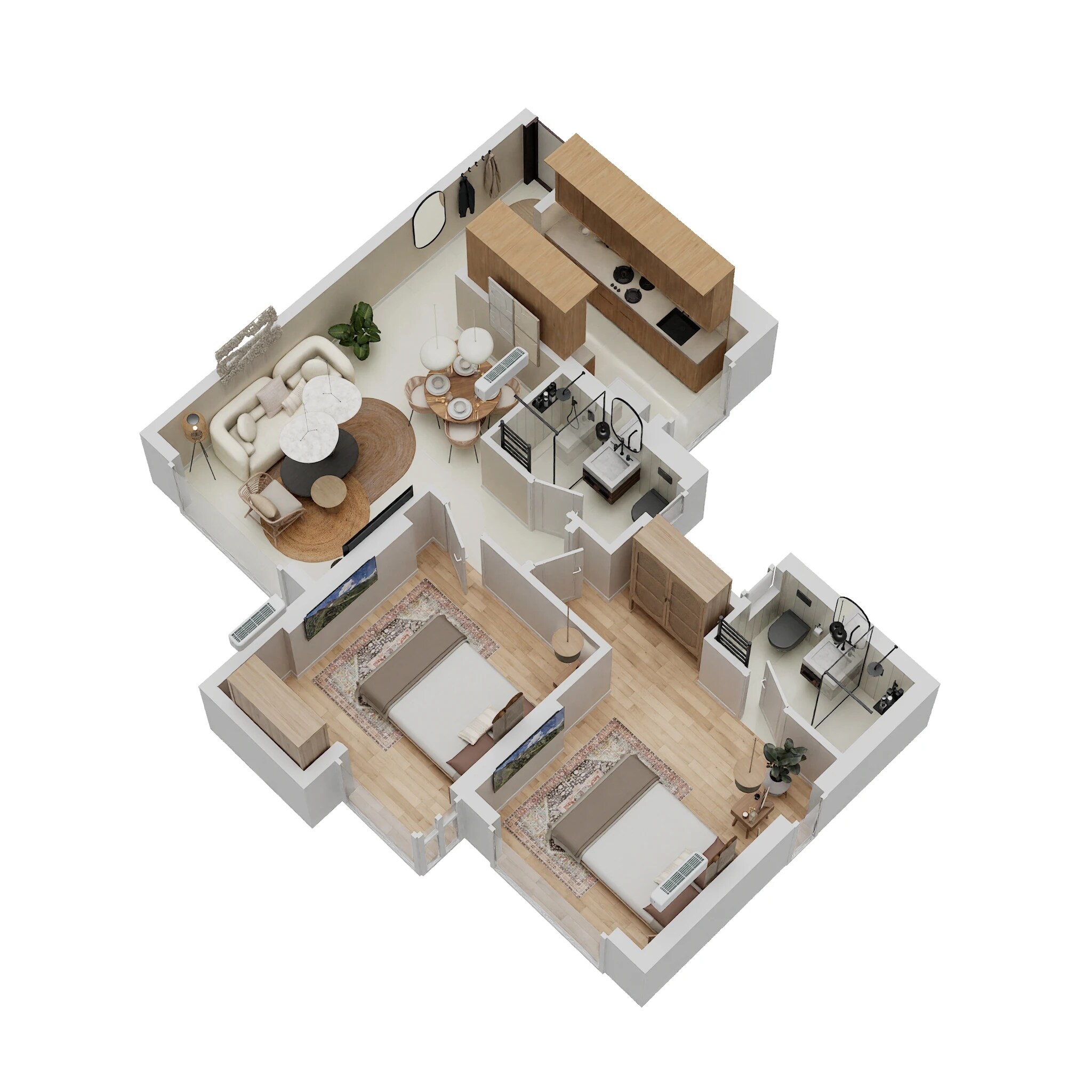 2 BHK 663 Sq. Ft. Apartment