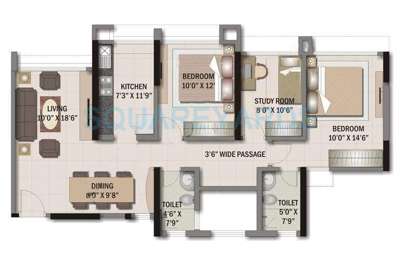 Kalpataru Riverside in Old Panvel, Navi Mumbai 1.00 Cr Price List