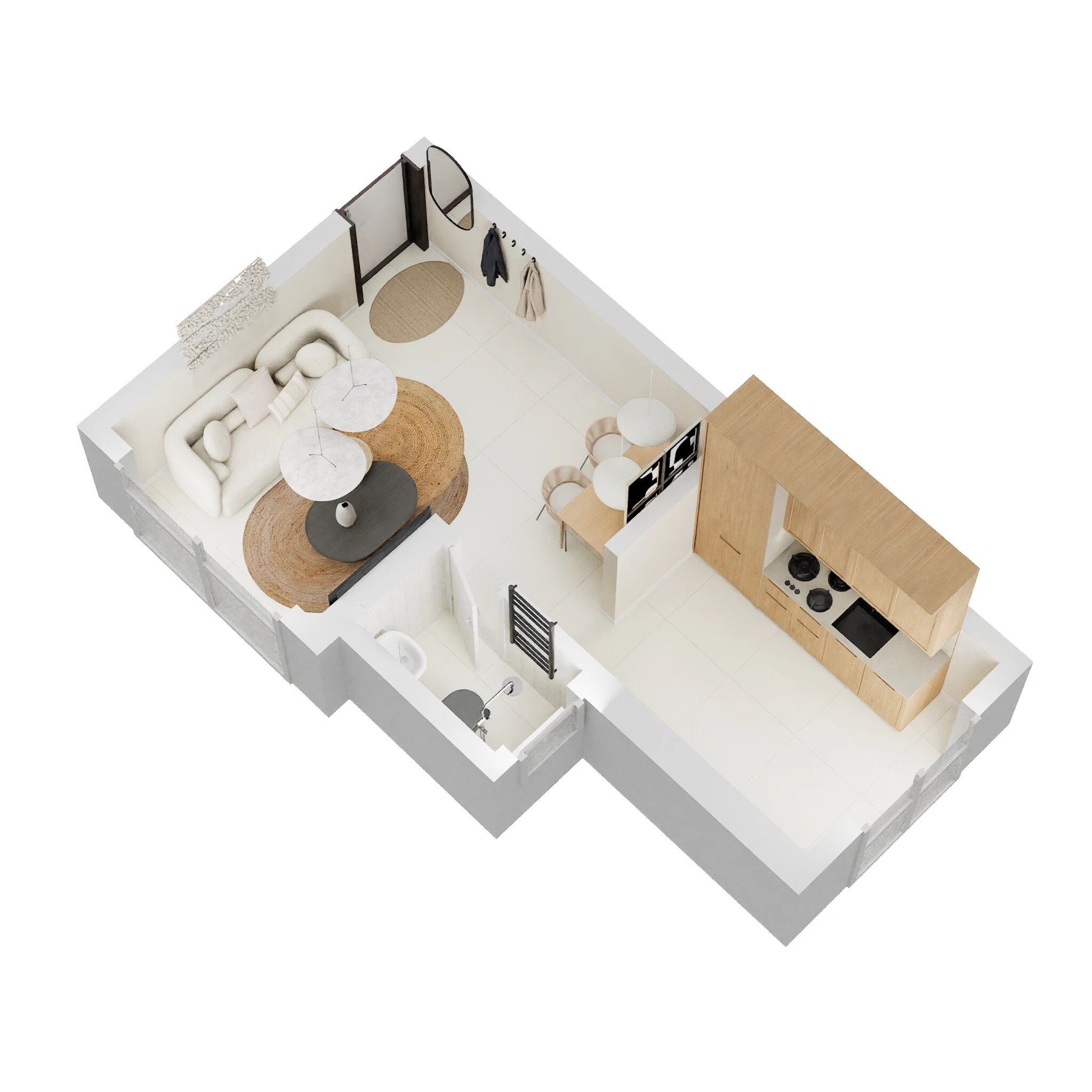 Floor plan of 264 Sq. Ft. Studio in Kalpsutra Avighna, Navi Mumbai