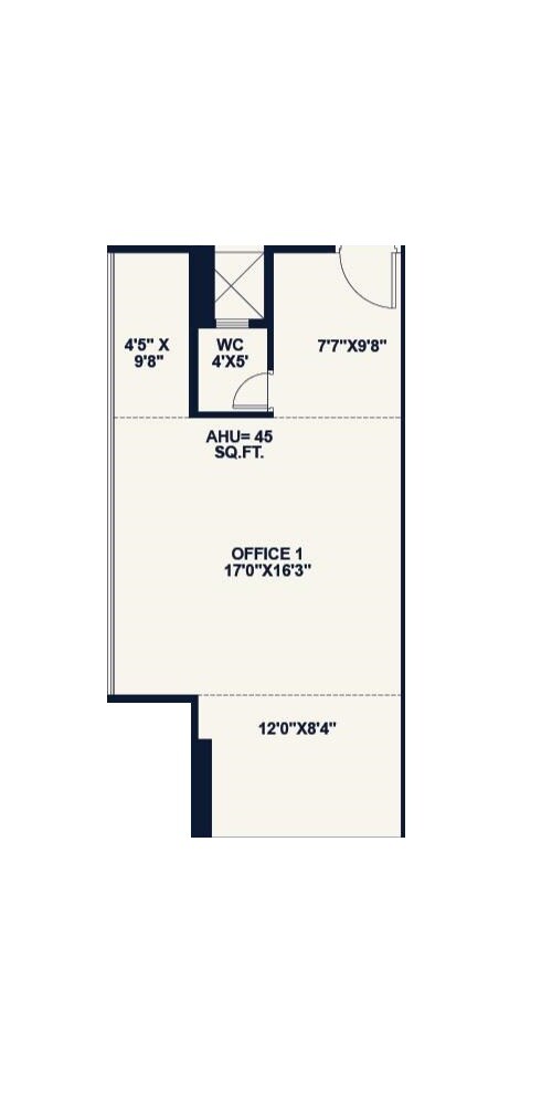 Floor plan of 762 Sq. Ft. Office Space in Kamdhenu 23 West, Navi Mumbai