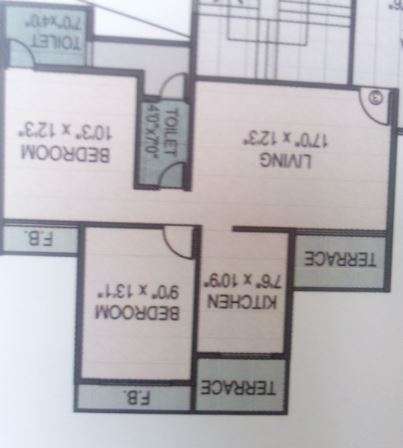 2 BHK 1162 Sq. Ft. Apartment in Kamdhenu Oaklands