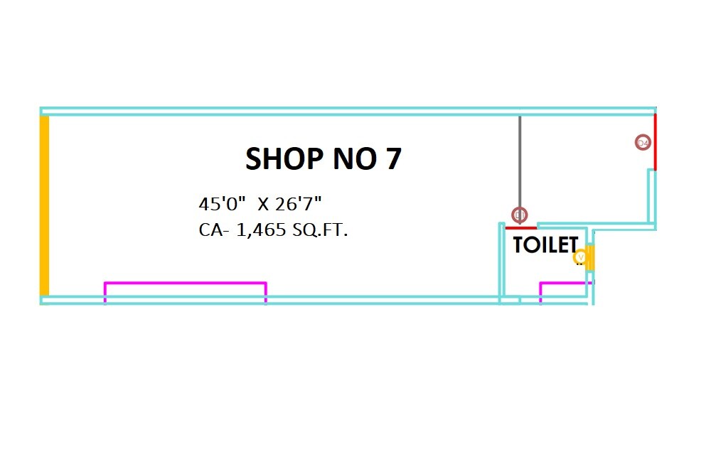 Floor plan of Retail Shop - 1465 sq. ft. in Kamdhenu Synergy Square, Navi Mumbai