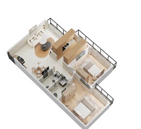 2 BHK 635 Sq. Ft. Apartment in Kasturi Regius
