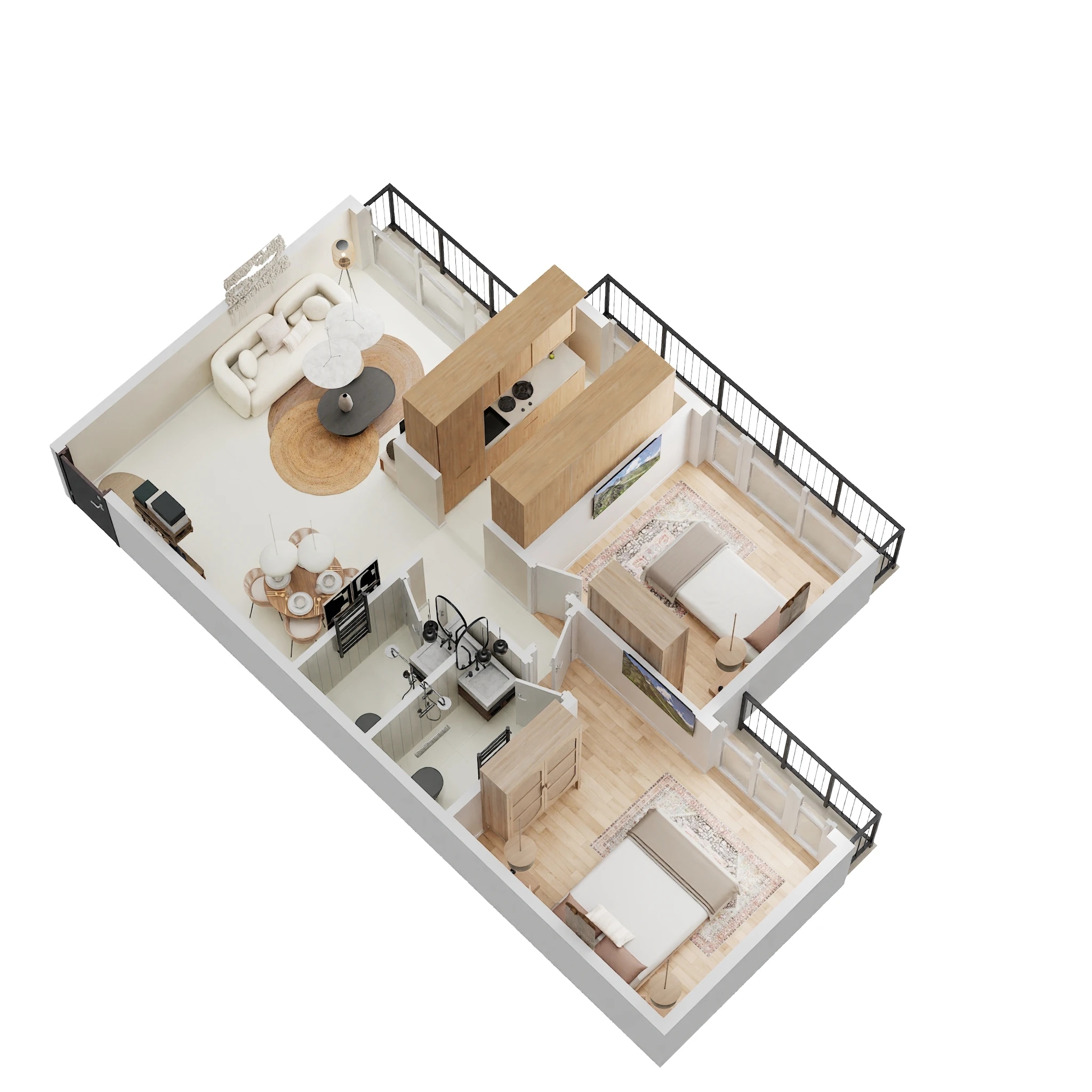 2 BHK 635 Sq. Ft. Apartment