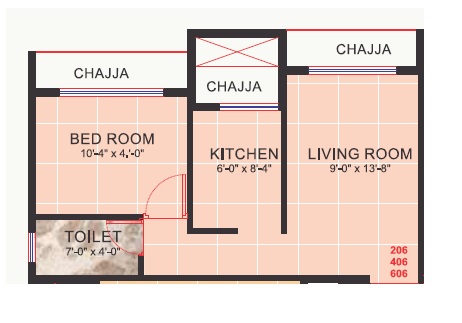 1 BHK 209 Sq. Ft. Apartment in Kewat Goodwill Dynasty