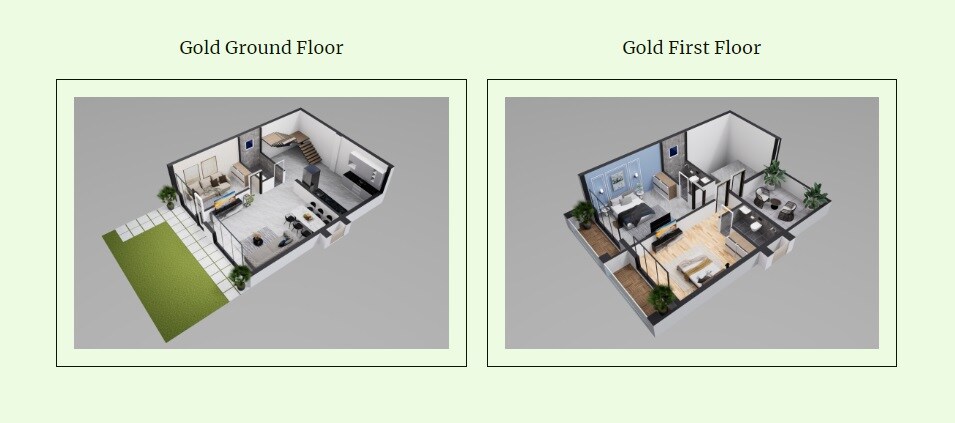 Floor plan of 3 BHK 1342 Sq. Ft. Villa in Kirtiraj Jambrung Valley, Navi Mumbai