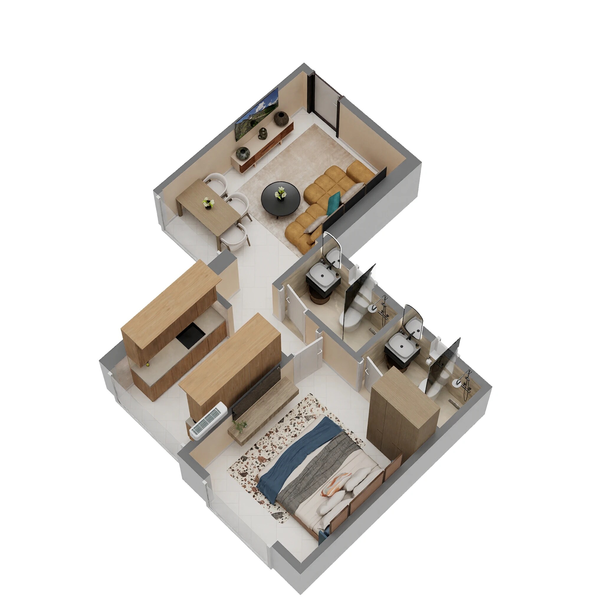 1 BHK 446 Sq. Ft. Apartment