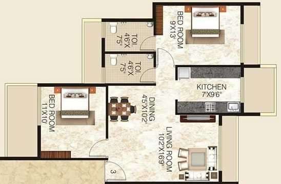 lakhani sky ways apartment 2 bhk 581sqft 20200805160809