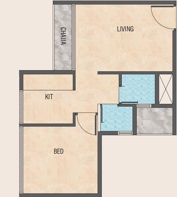 1 BHK 260 Sq. Ft. Apartment