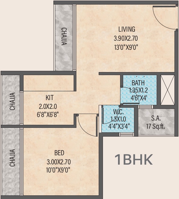 laxmi icon apartment 1 bhk 421sqft 20212709142716