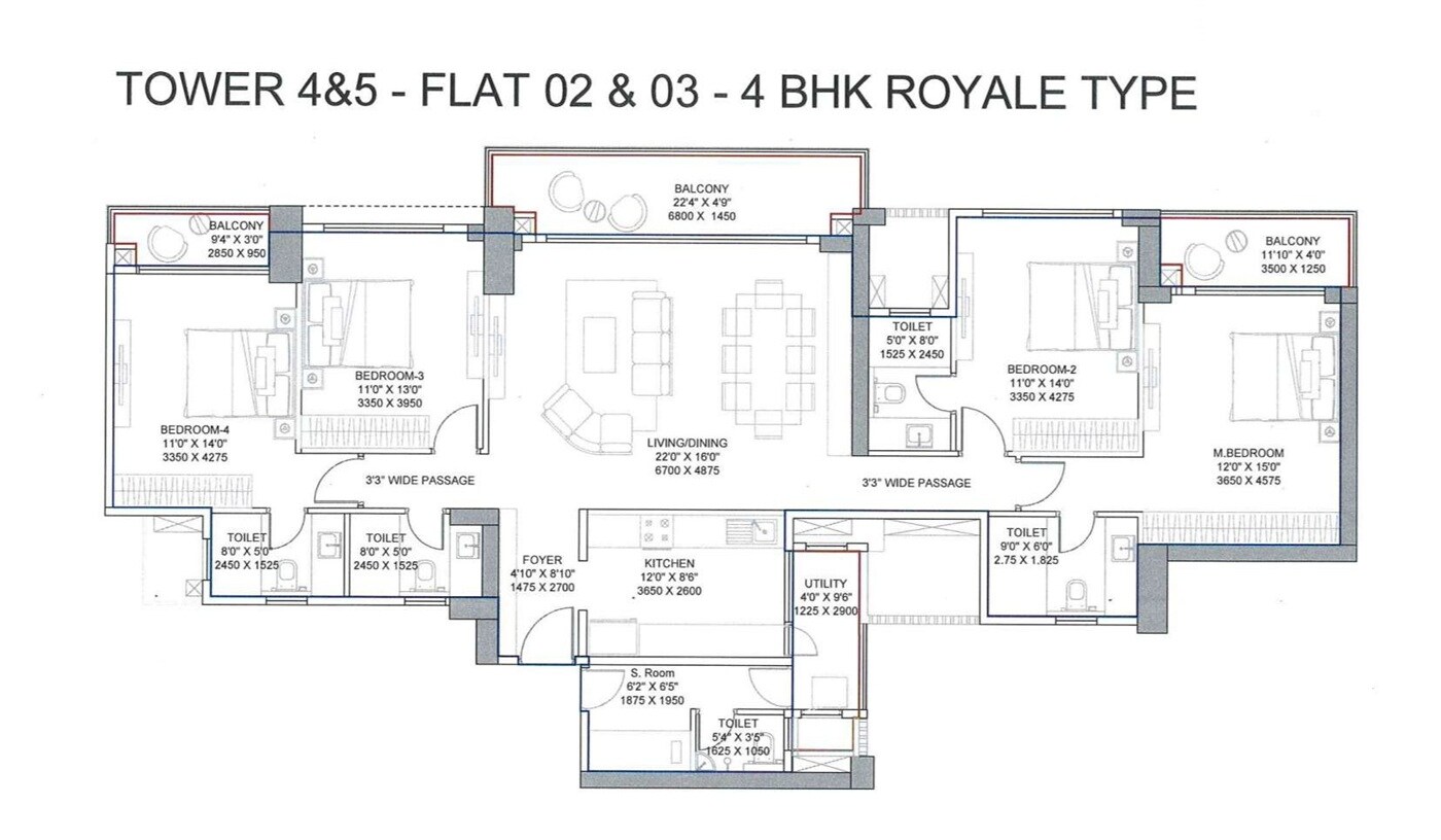 4 BHK 1796 Sq. Ft. Apartment
