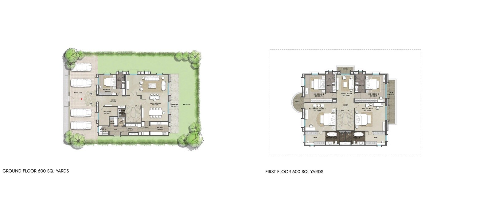Floor plan of 5 BHK 4250 Sq. Ft. Villa in Lodha Villa Cerro, Navi Mumbai