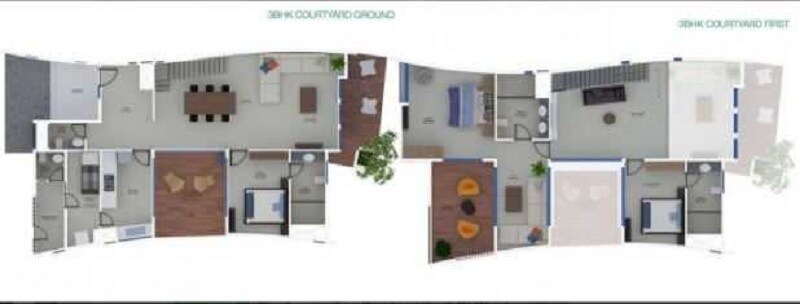 Floor plan of 4 BHK 3578 Sq. Ft. Villa in Mahindra The Serenes, Navi Mumbai