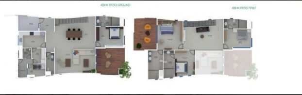 Floor plan of 4 BHK 2410 Sq. Ft. Villa in Mahindra The Serenes, Navi Mumbai