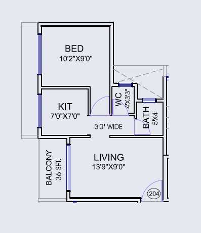 1 BHK 336 Sq. Ft. Apartment in Mansarovar Govind Ameya