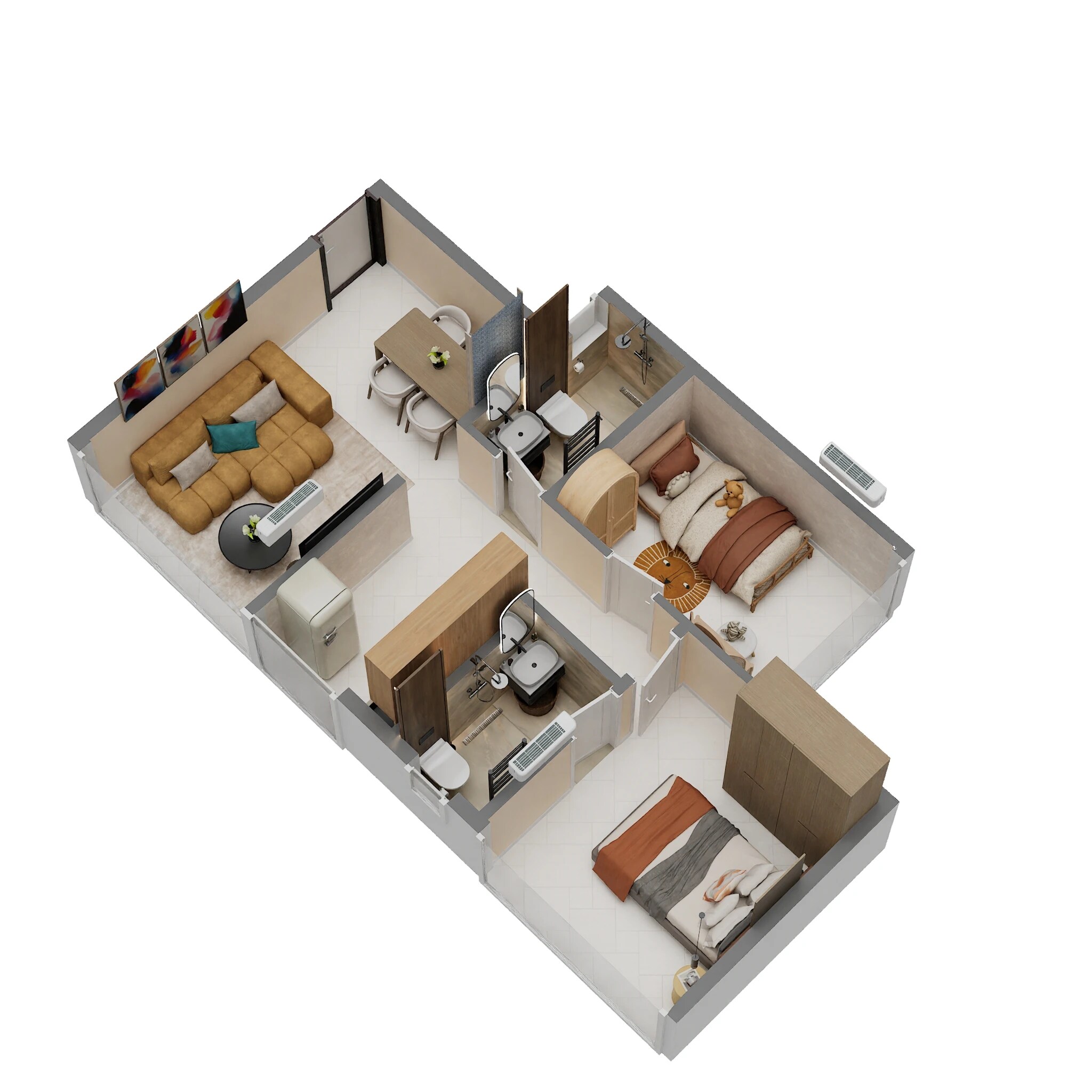 1 BHK 372 Sq. Ft. Apartment