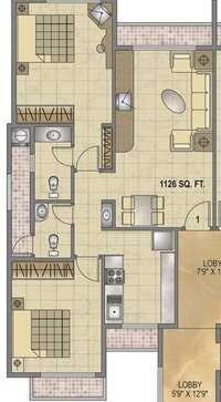 2 BHK 1126 Sq. Ft. Apartment