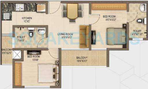 monarch properties rise apartment 2bhk 660sqft1