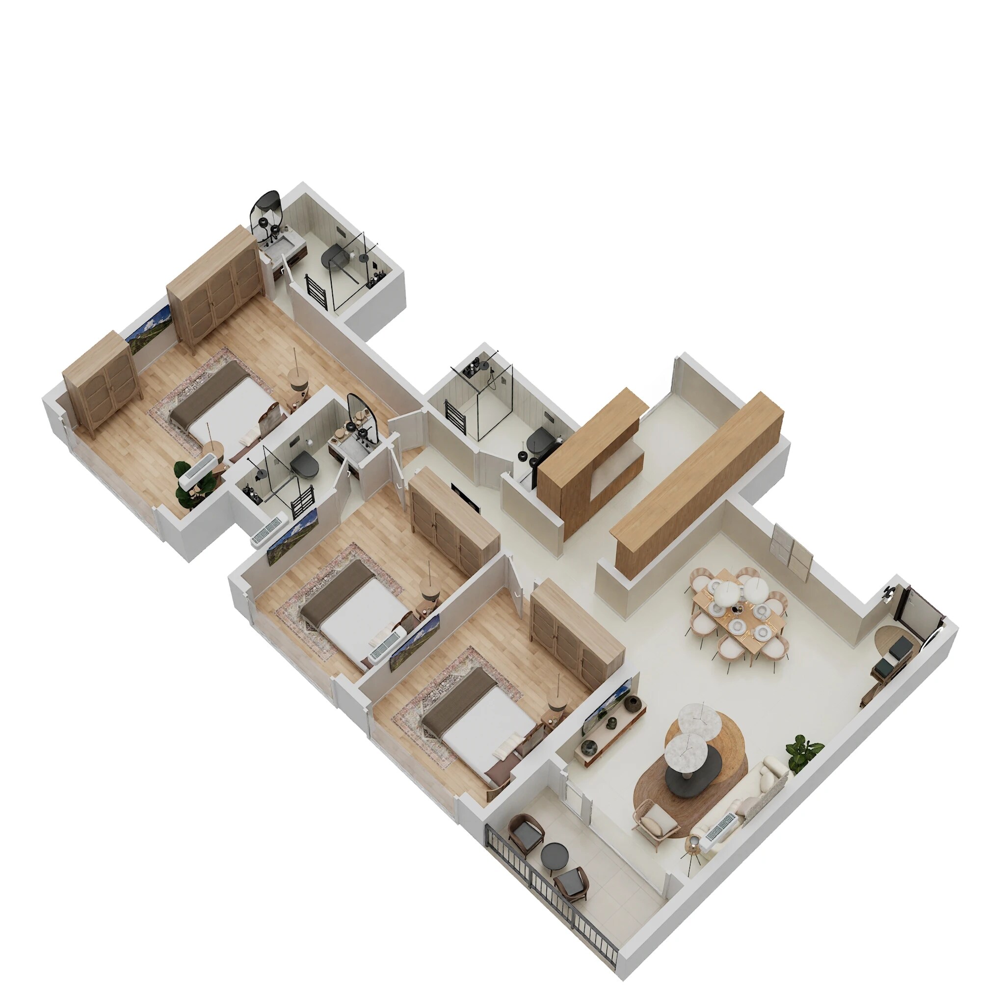 3 BHK 1123 Sq. Ft. Apartment