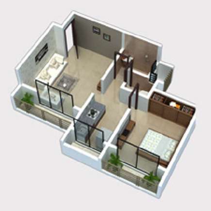 1 BHK 429 Sq. Ft. Apartment in Nandadeep Residency Phase II