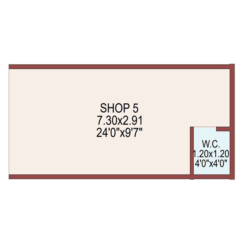 Floor plan of 412 Sq. Ft. Retail Shop in Neelkanth Shiv, Navi Mumbai