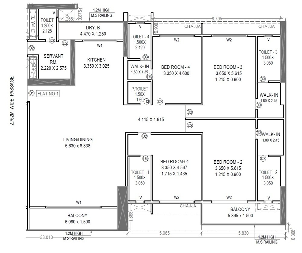 4 BHK 2162 Sq. Ft. Apartment